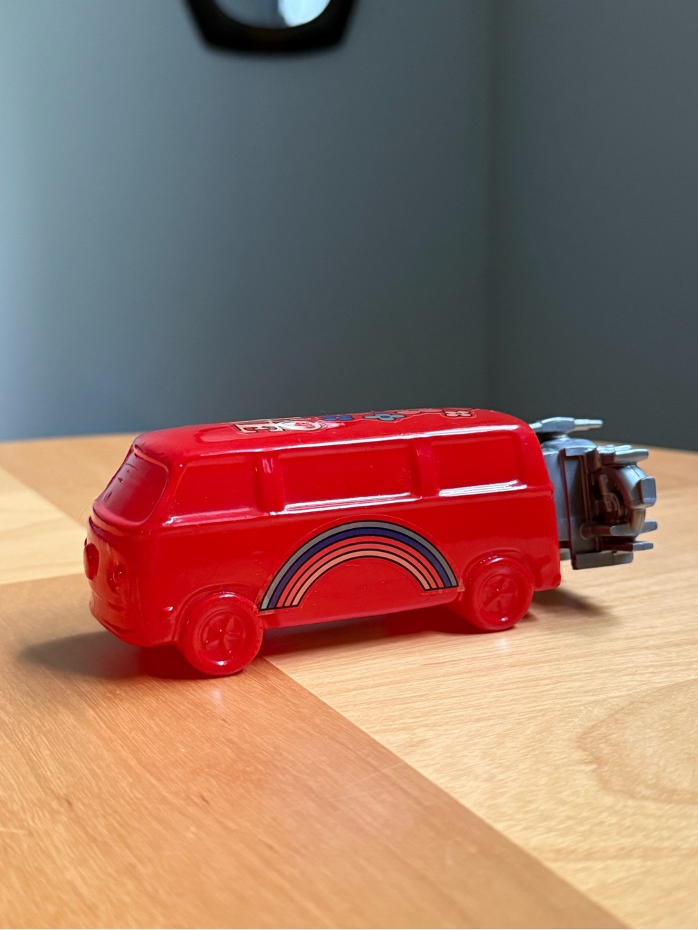 Vintage c1970s Tai Winds Glass Volkswagen Hippie Bus Motorcycle Bottle by AVON